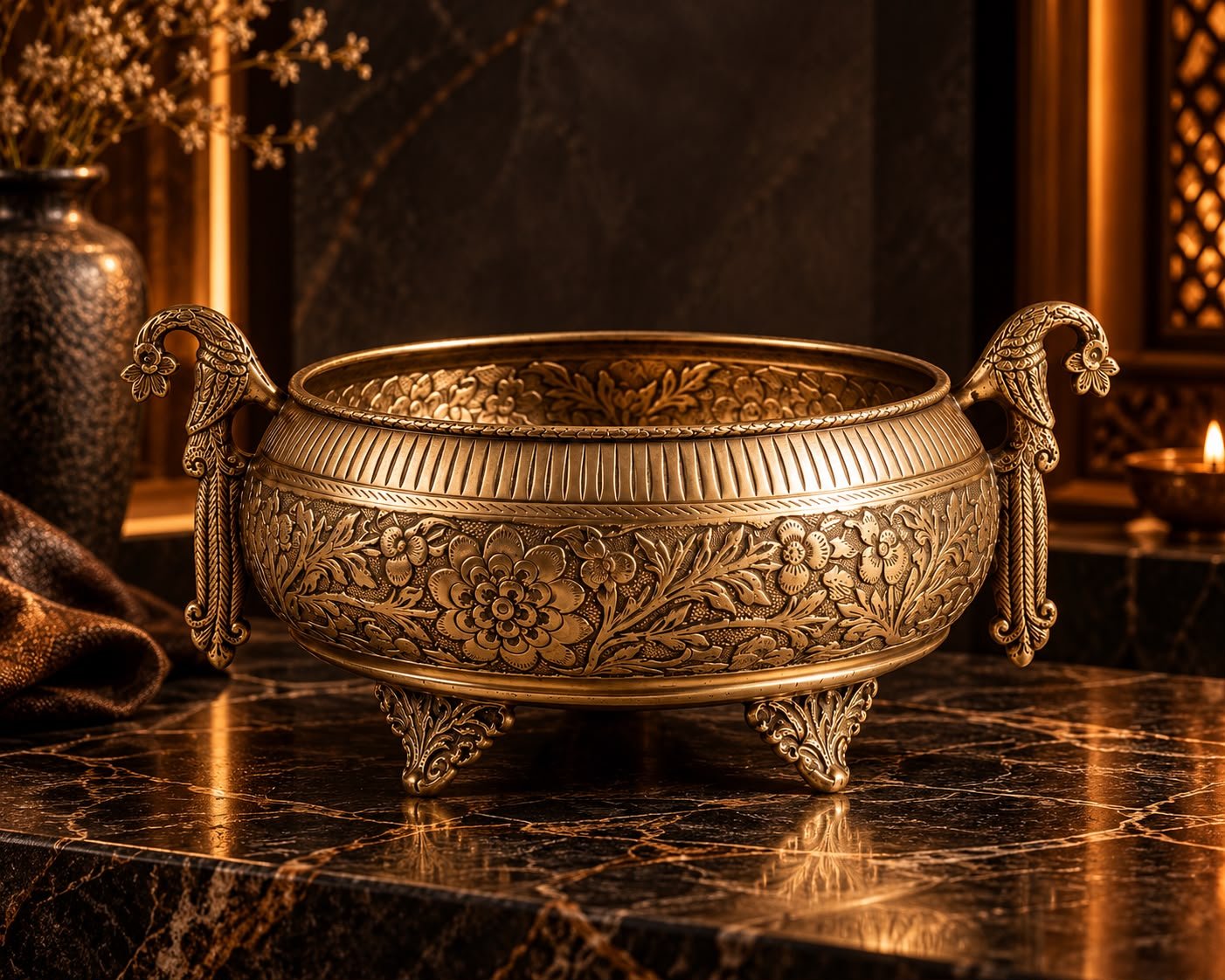 Brass footed urli