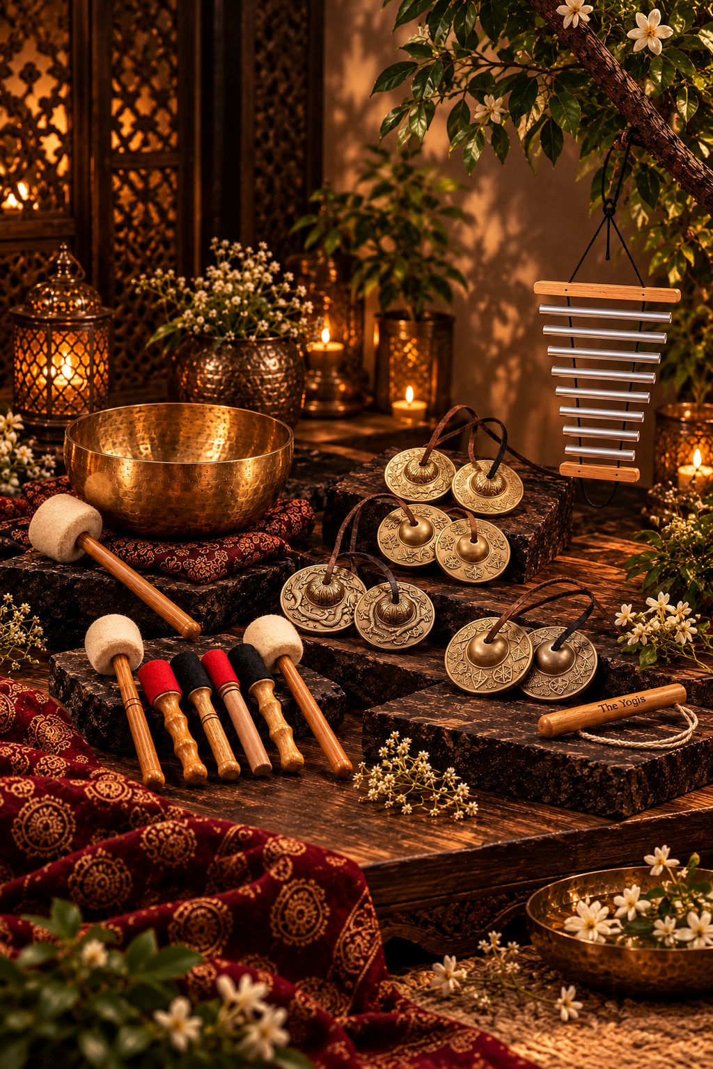 Singing bowls used in meditation and sound practices