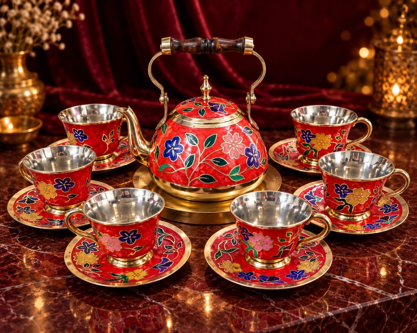 Kettle and Tea Cup Set
