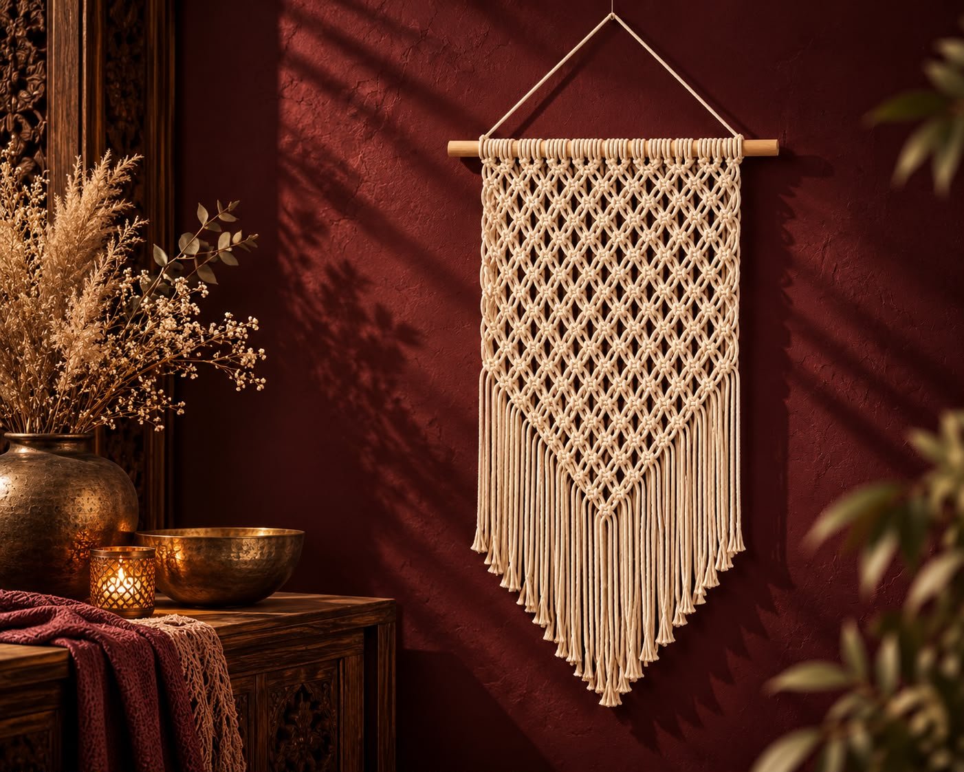 Handwoven Bamboo Pendant