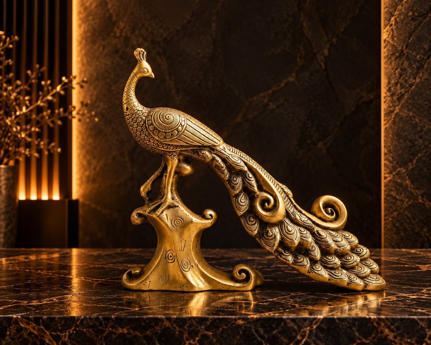 Peacock Figurine