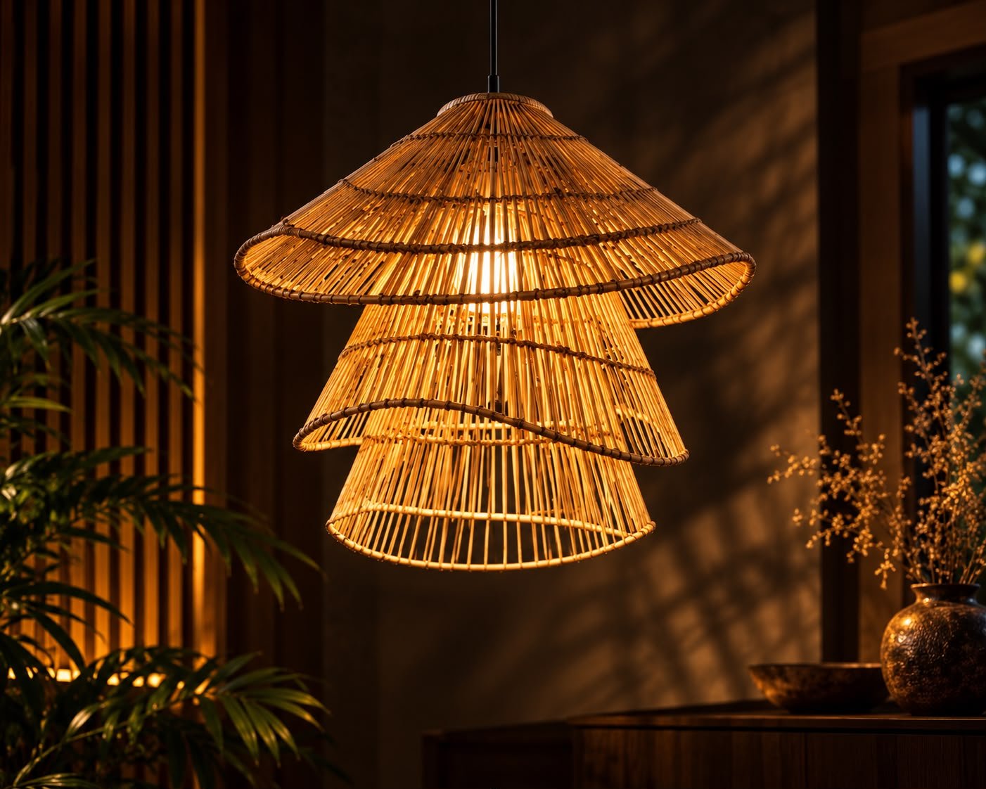 Bamboo Cascade Pendant